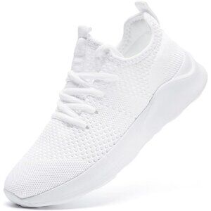 Ⓜ️Women's White Closed Toe Walking Running Lightweight Athletic Casual Shoes